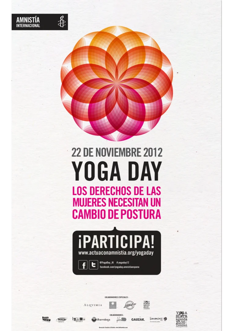 Design of poster for Amnesty international's Yoga Day