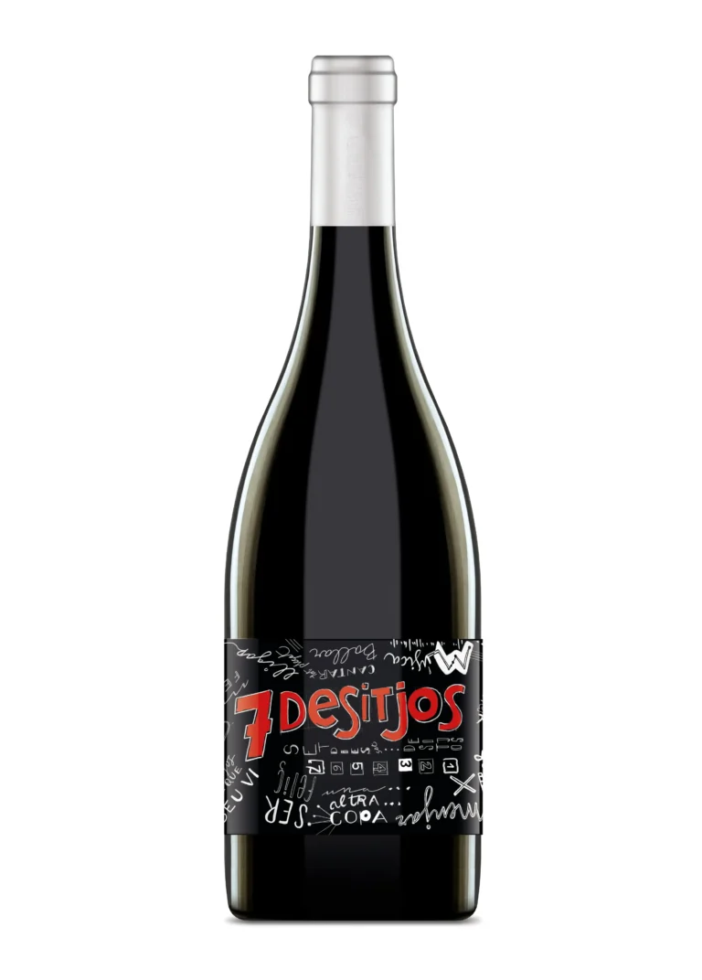 label design for wine 7 desitjos. Montsant