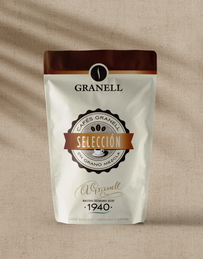 packaging design for cafes granell - pouch