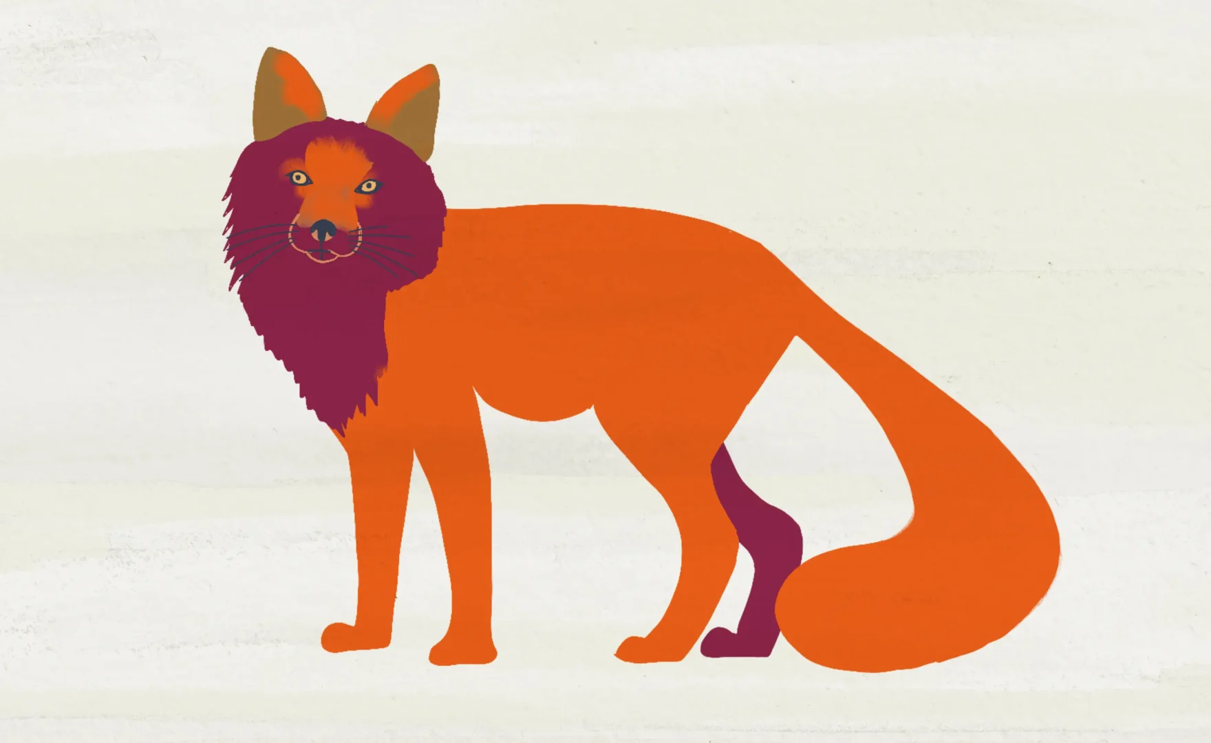 LOLITA CORTES fox illustration in orange