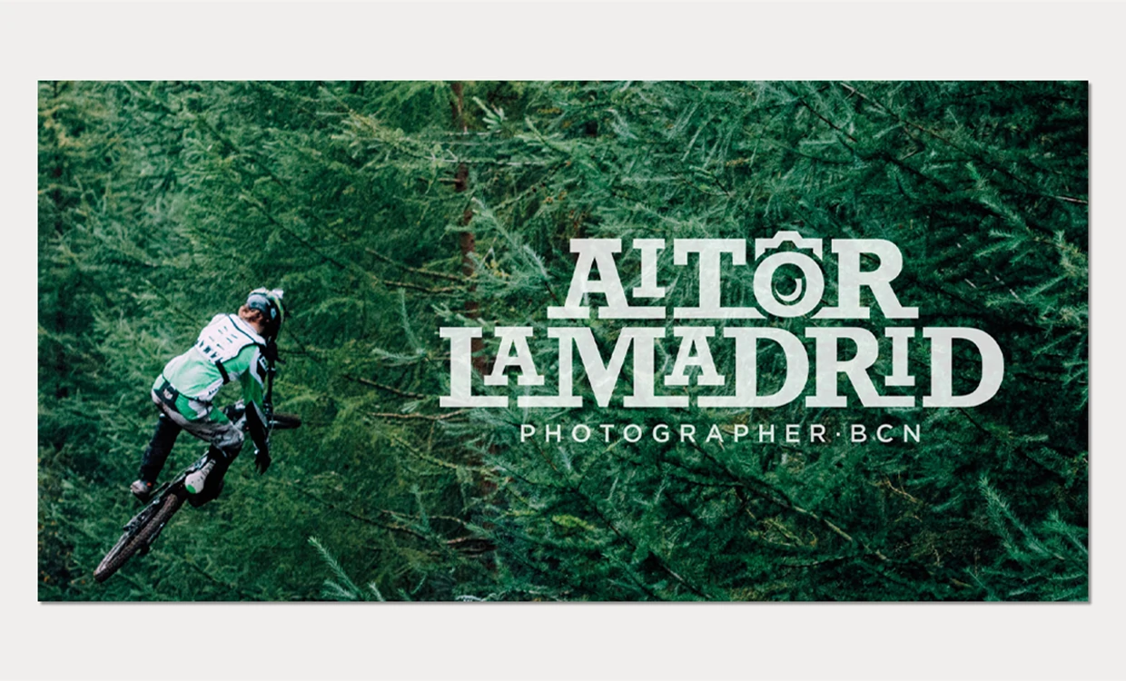 design for aitor lamadrid logo on video frame