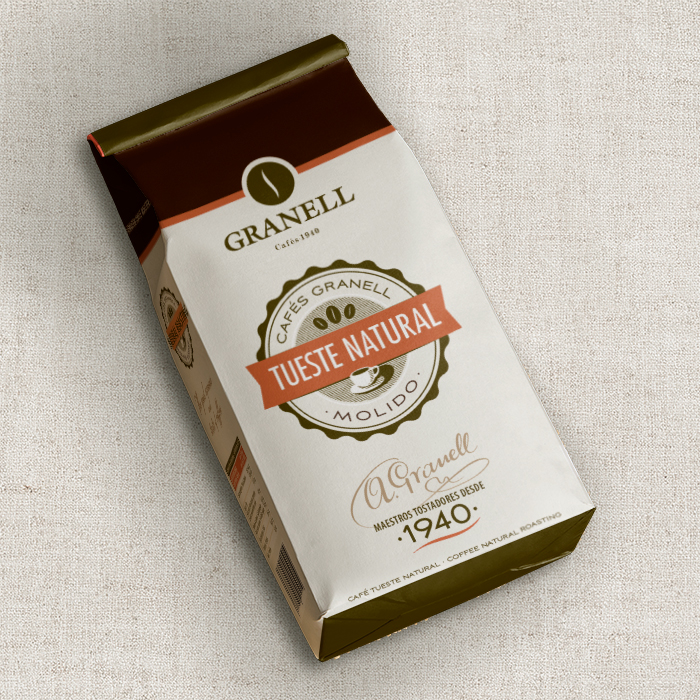 packaging design for cafes granell - pouch