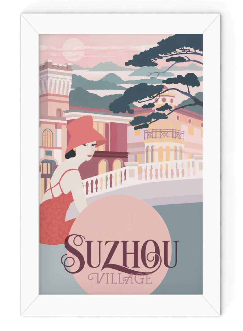 This elegant poster series for The Bicester Village Shopping Collection draws inspiration from vintage travel posters, showcasing stylish ladies at each of the shopping villages. Each poster highlights the unique architectural style and design of the village it represents, blending timeless fashion with the distinctive charm of its surroundings. The illustrations evoke a sense of luxury and nostalgia, effectively capturing the sophisticated atmosphere of the shopping experience at each destination.