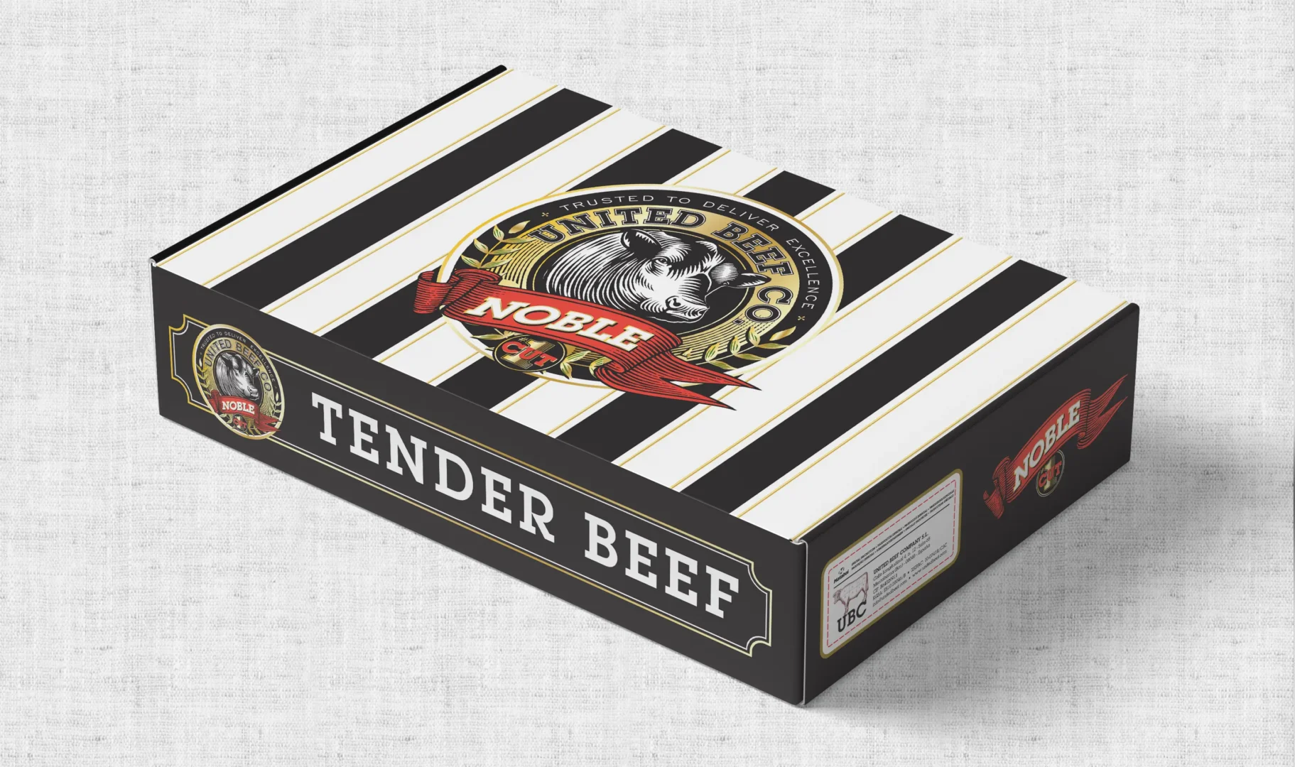 united beef company logo design - packaging