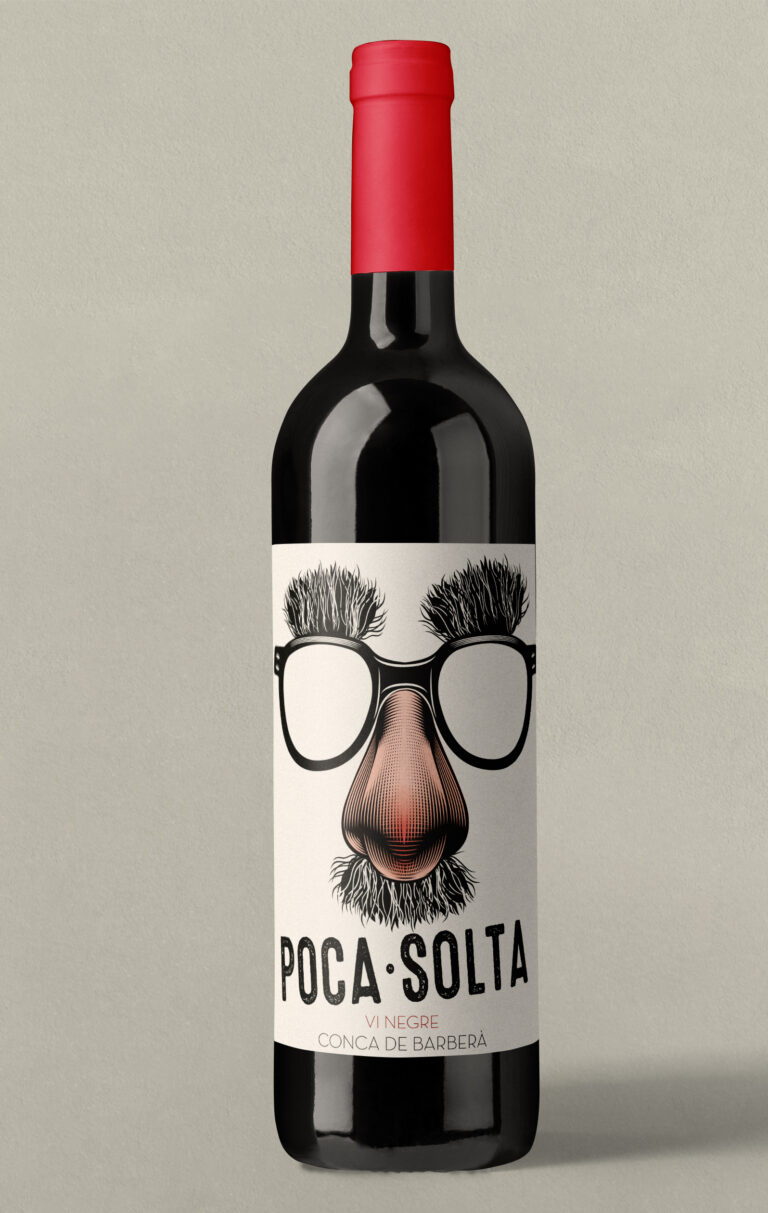 pocasolta wine packaging design -red wine label