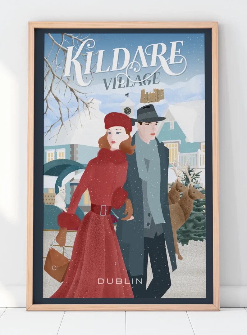 Vintage travel posters for value retail's Bicester Village collection. Design and illustration