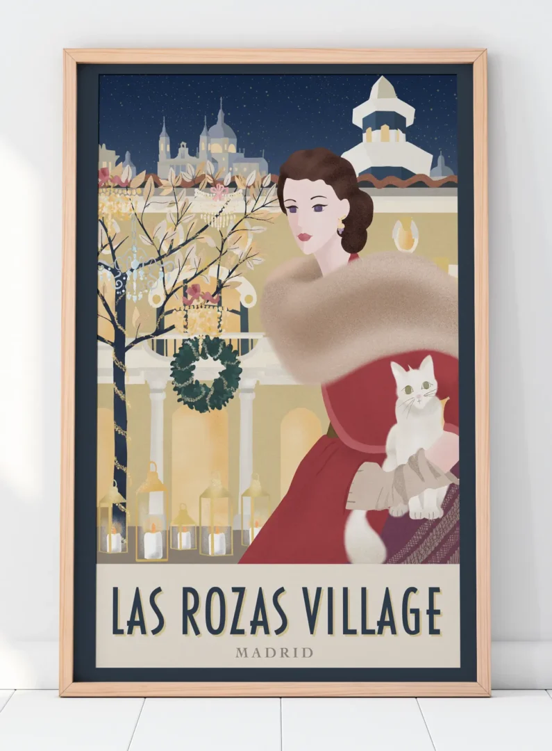 Vintage travel posters for value retail's Bicester Village collection. Design and illustration