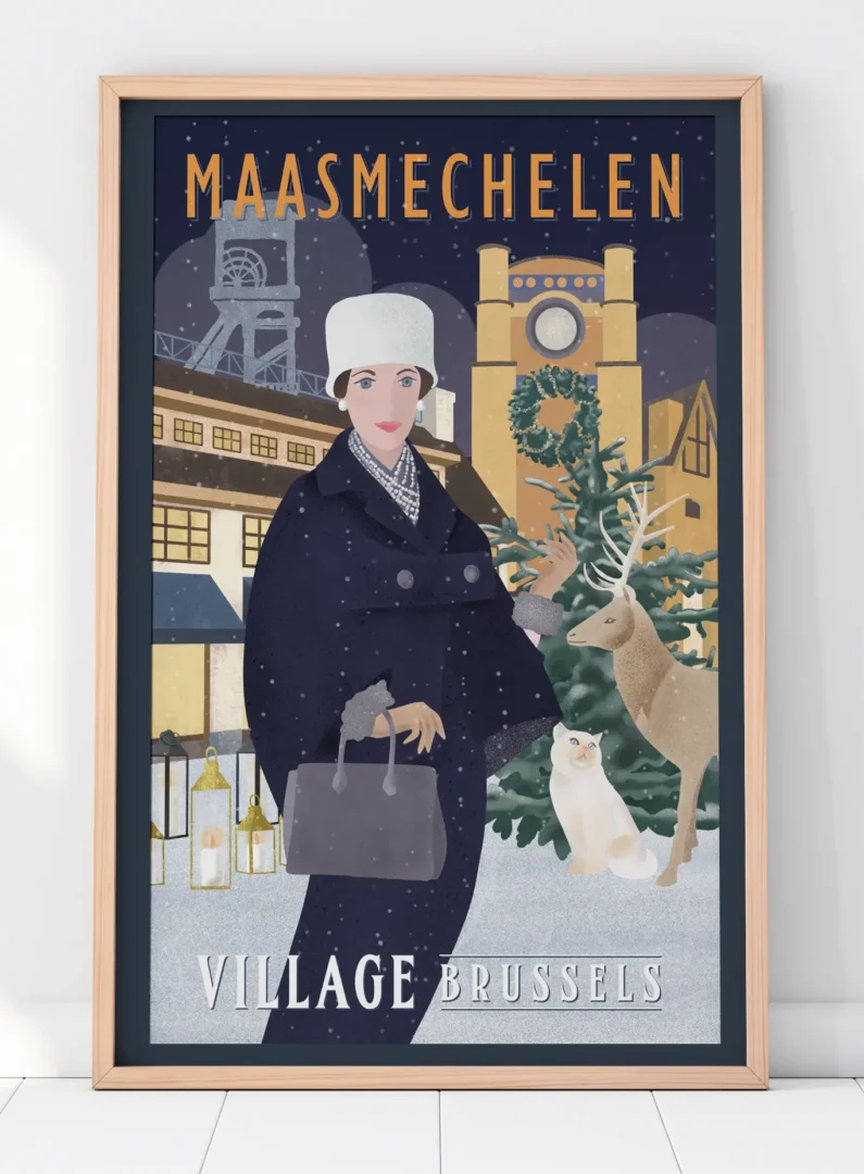 Vintage travel posters for value retail's Bicester Village collection. Design and illustration