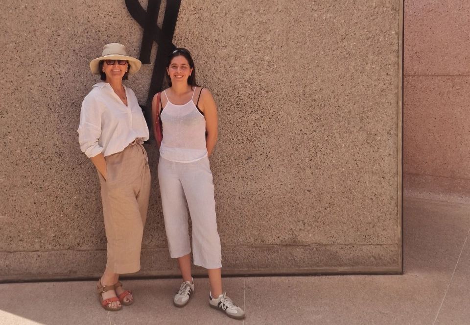 Photo of Ana at the beach, the real-life reference for her custom portrait illustration by Lolita Cortés
